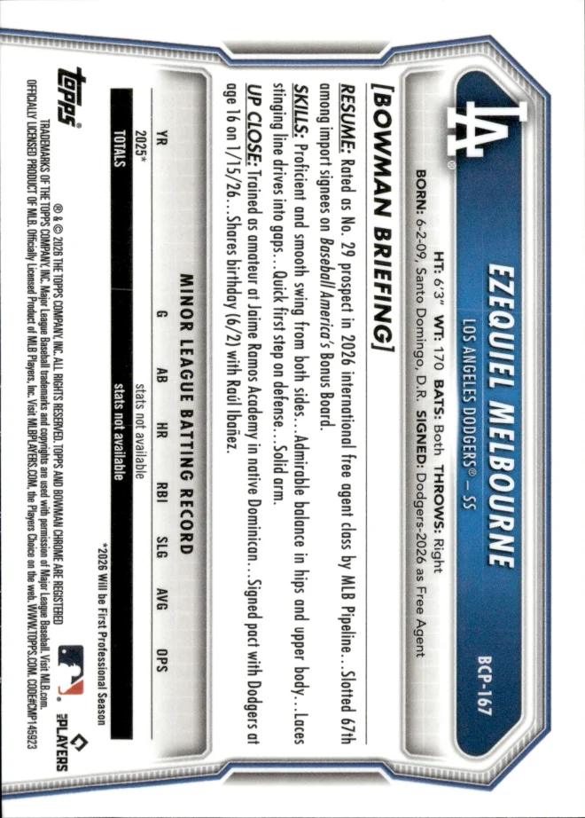 Ezequiel Melbourne card back
