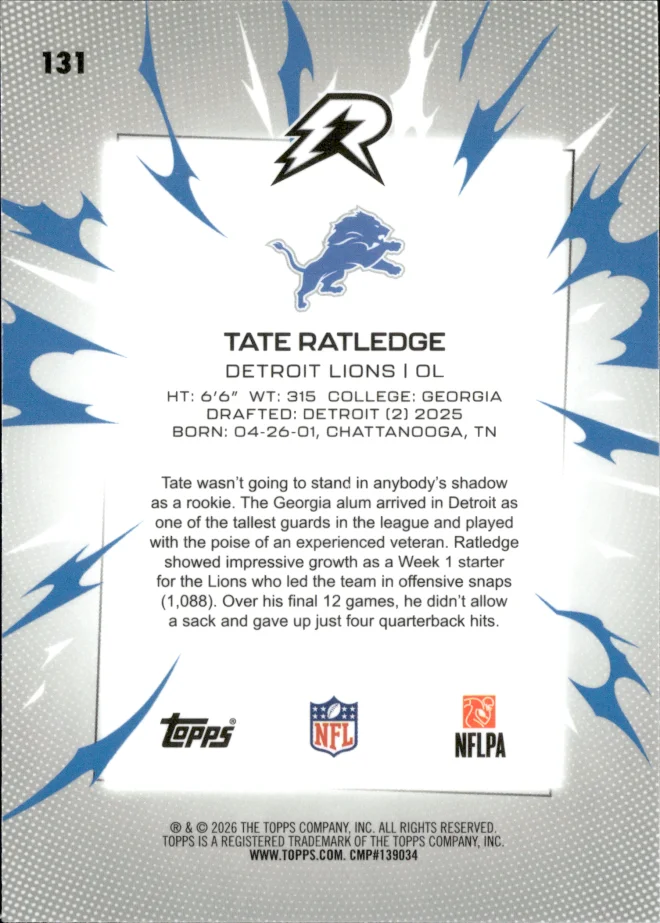 Tate Ratledge card back
