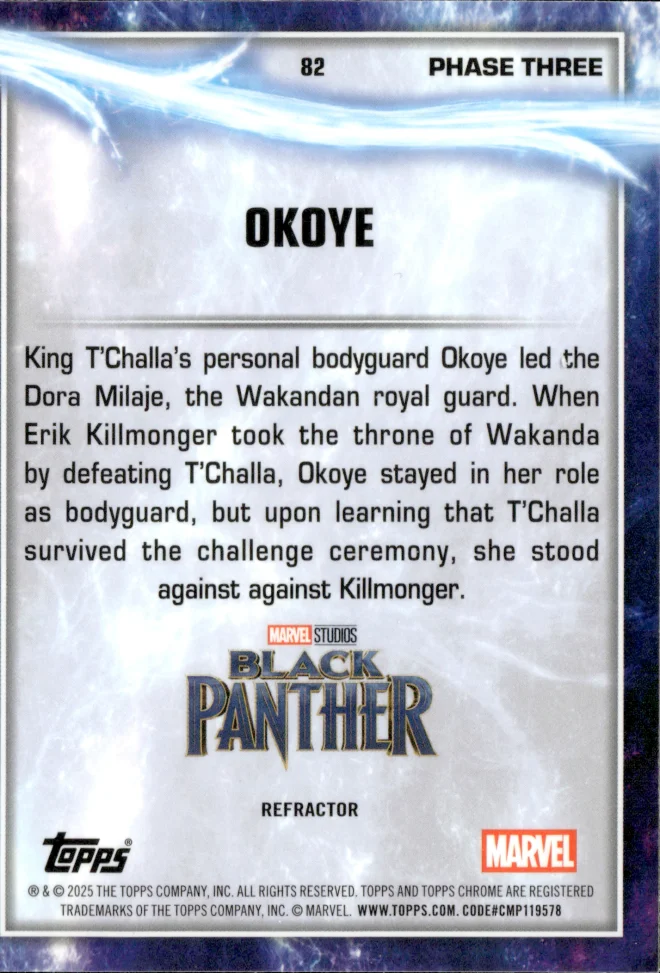 Okoye card back