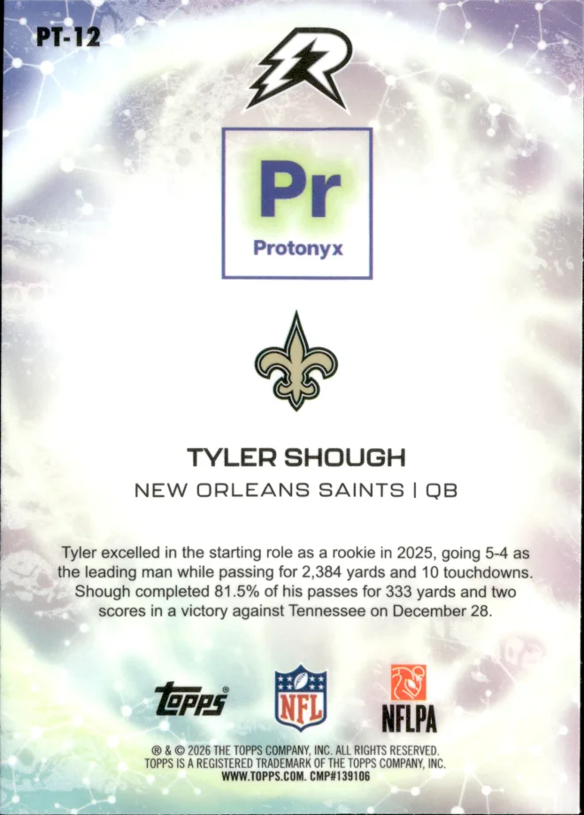 Tyler Shough card back