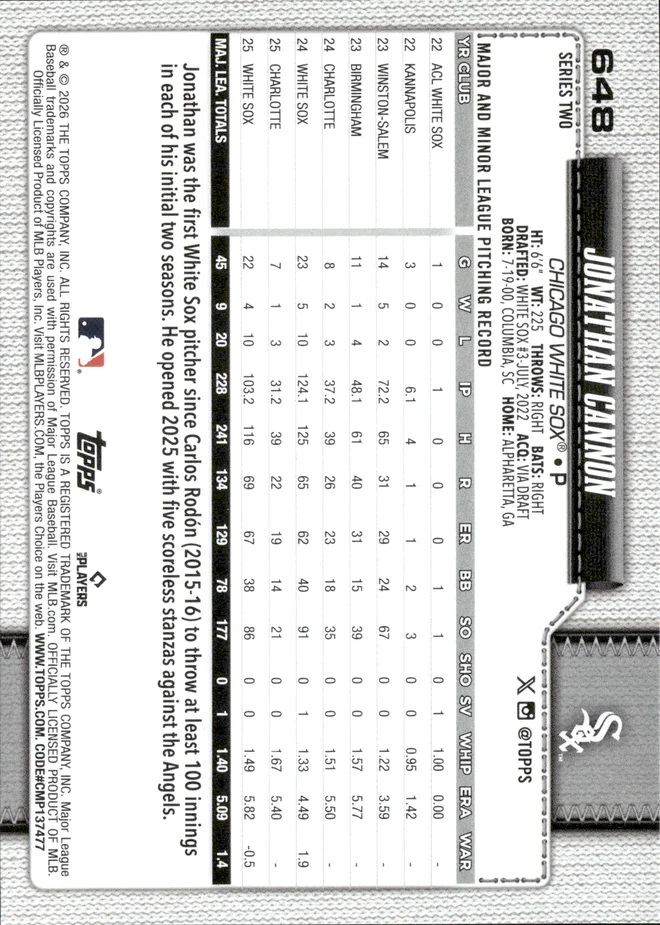 Jonathan Cannon card back