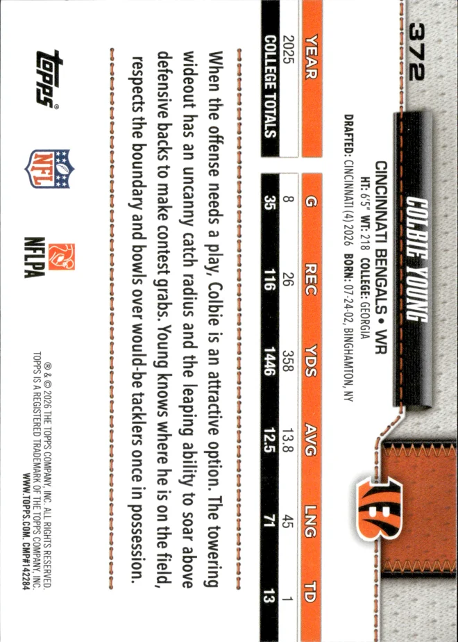 Colbie Young card back