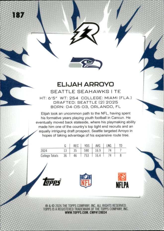 Elijah Arroyo card back