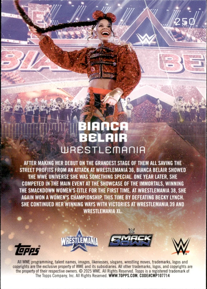 Bianca Belair card back
