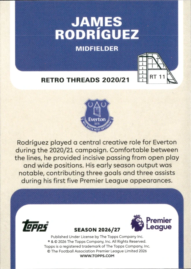 James Rodríguez card back
