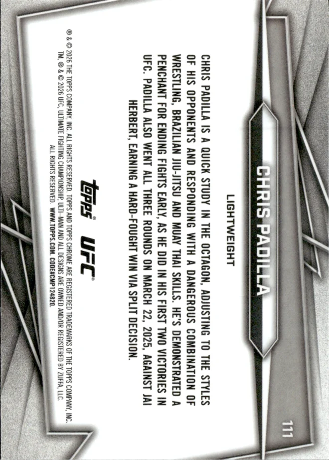 Chris Padilla card back