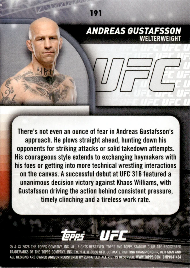 Andreas Gustafsson card back