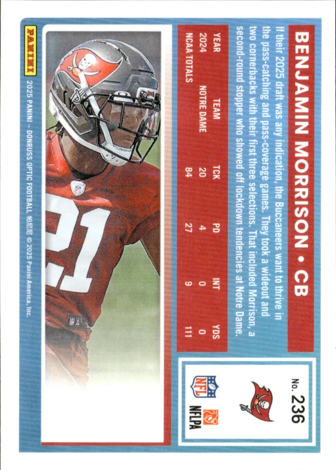 Benjamin Morrison card back
