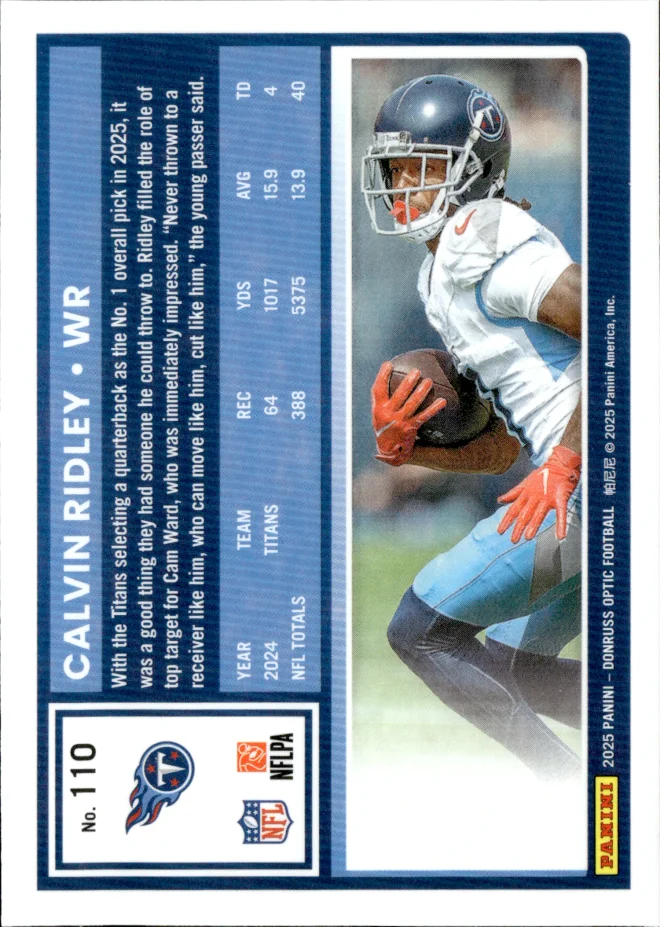Calvin Ridley card back