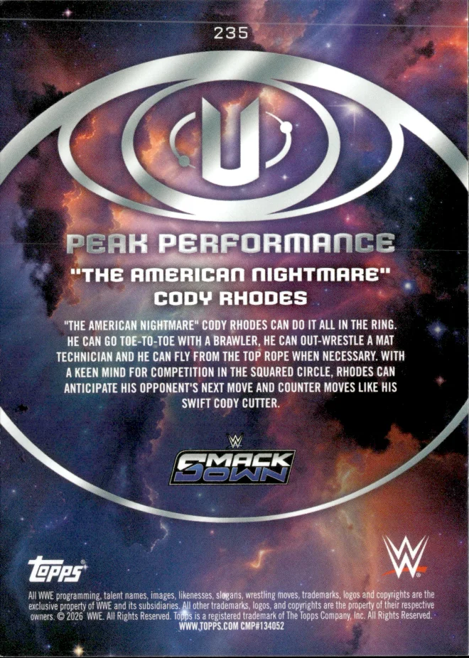 Cody Rhodes card back