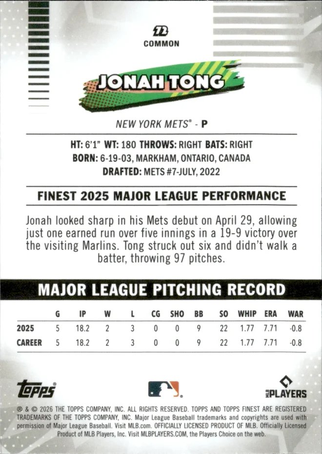 Jonah Tong card back