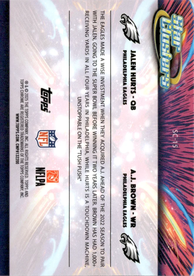 Jalen Hurts / A.J. Brown card back