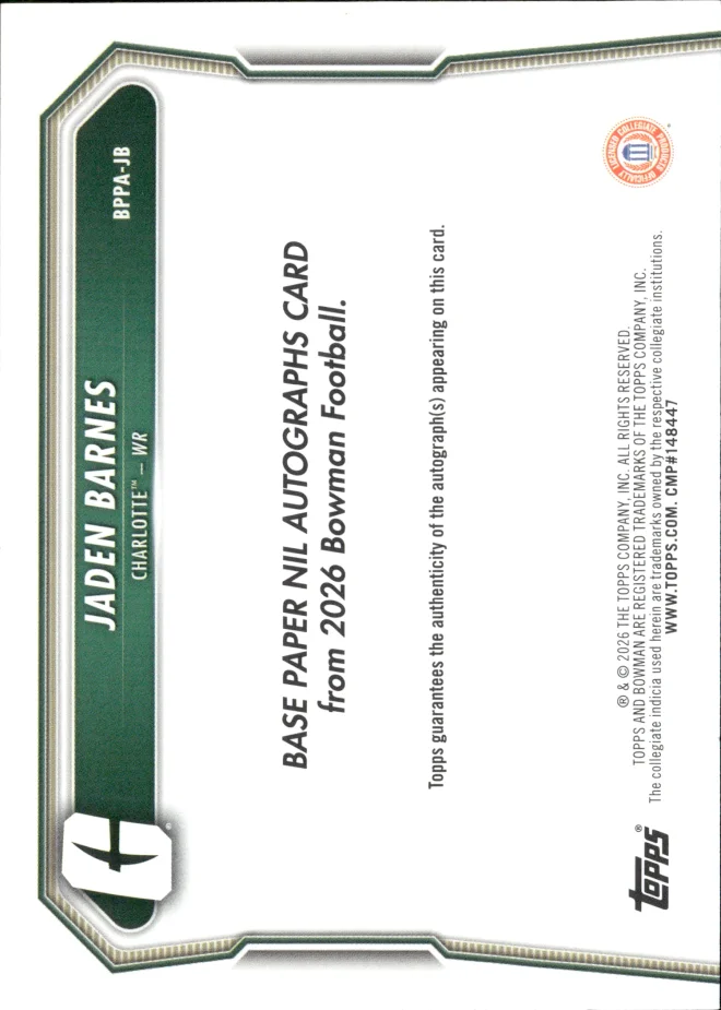 Jaden Barnes card back