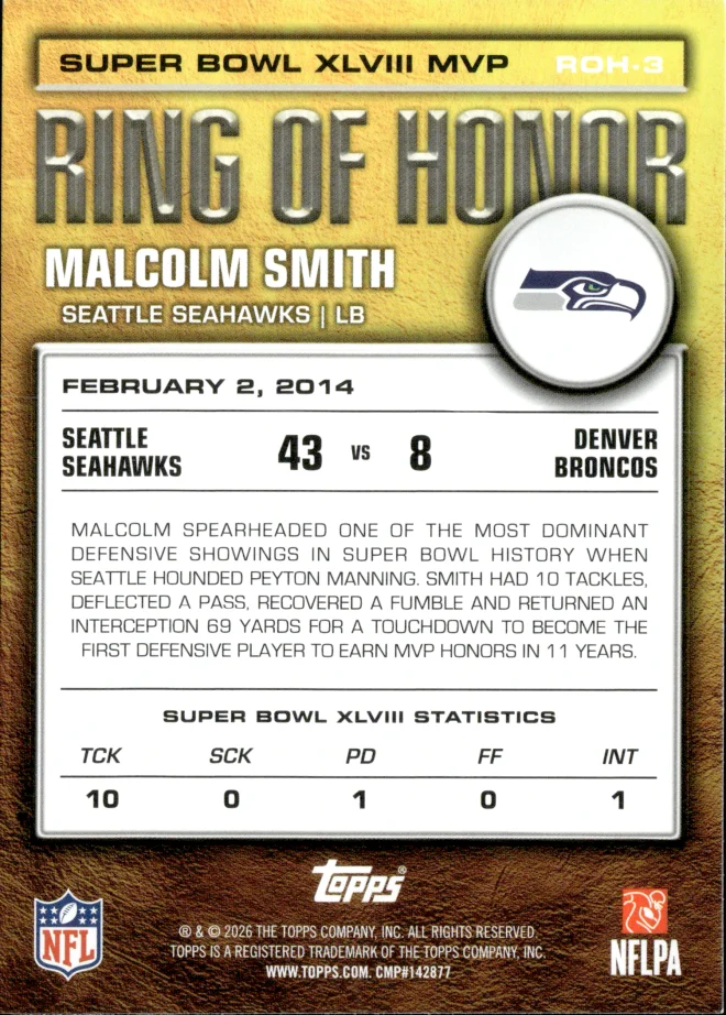 Malcolm Smith card back