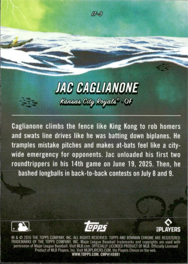 Jac Caglianone card back