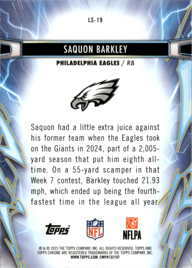 Saquon Barkley card back