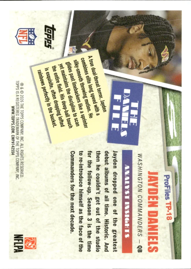 Jayden Daniels card back