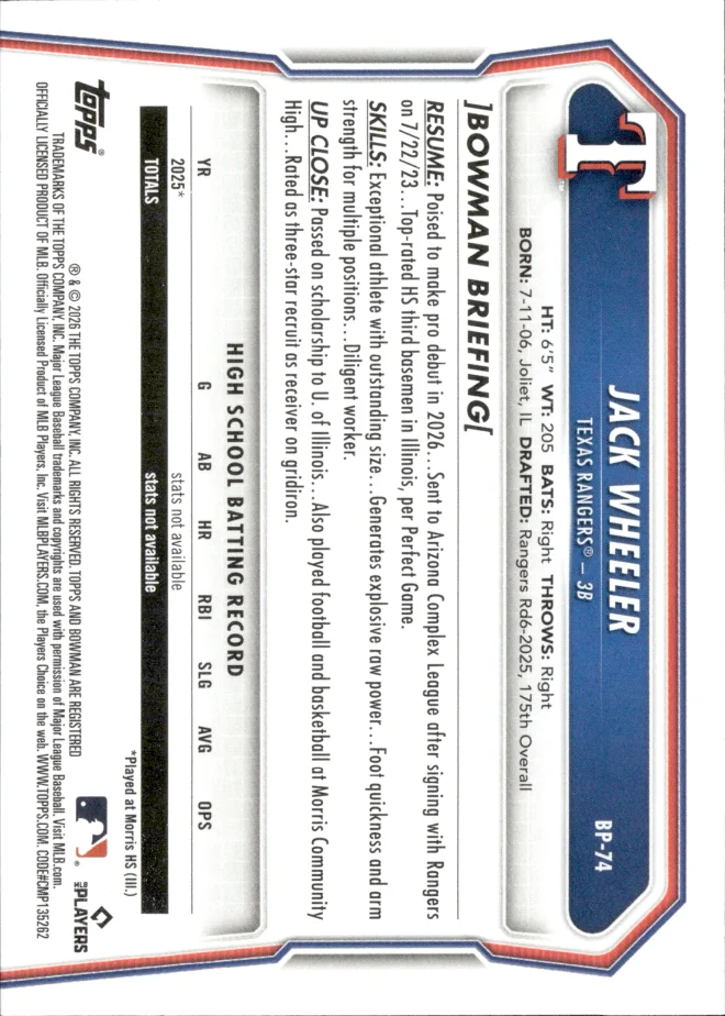 Jack Wheeler card back