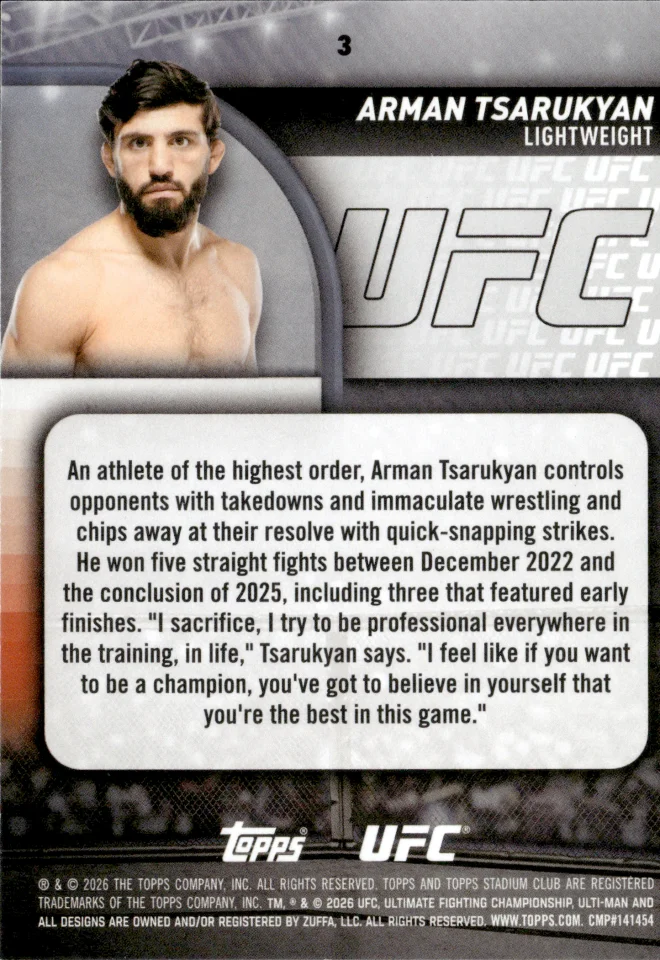 Arman Tsarukyan card back