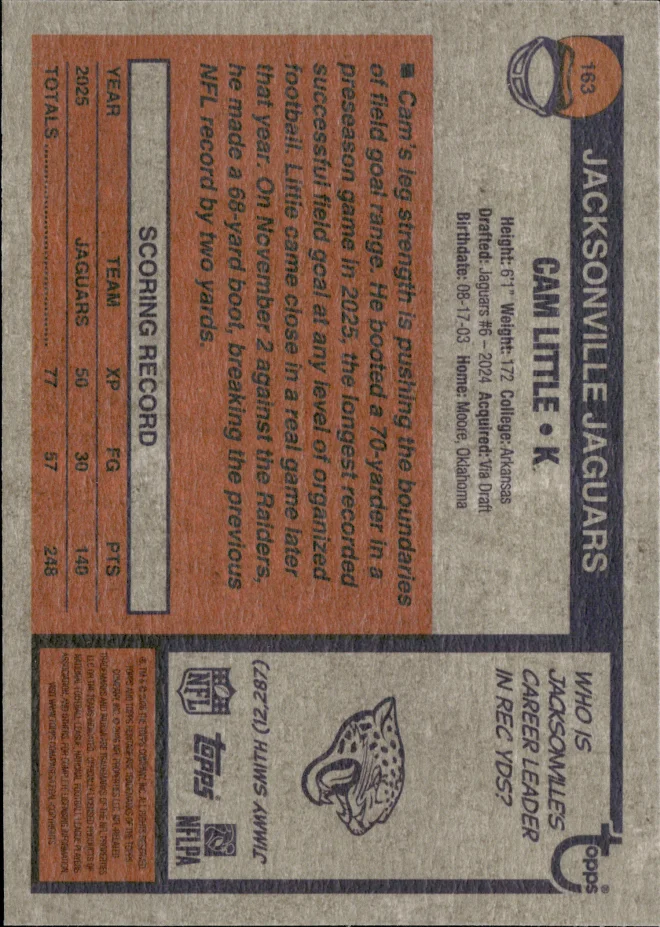 Cam Little card back