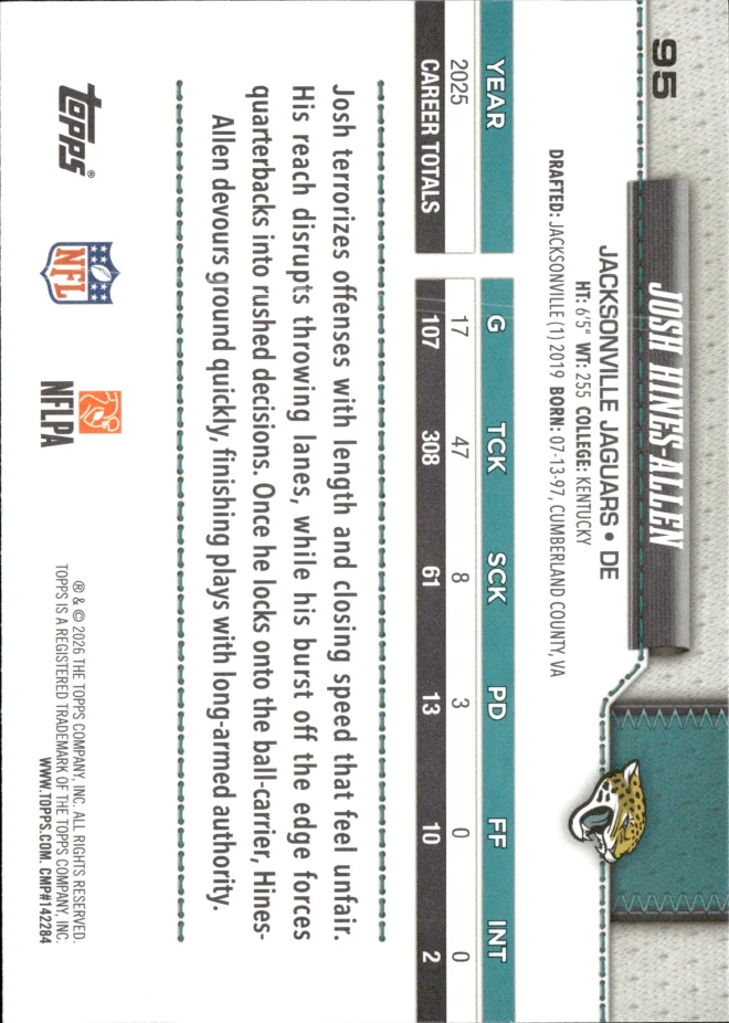 Josh Hines-Allen card back