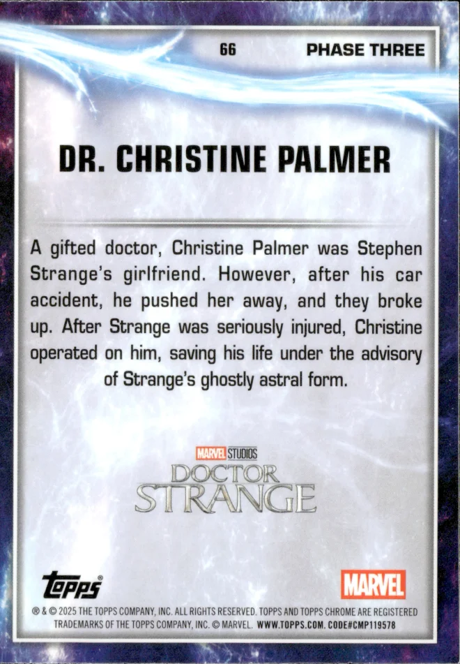Dr. Christine Palmer card back