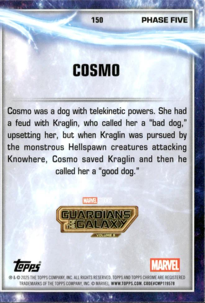 Cosmo card back