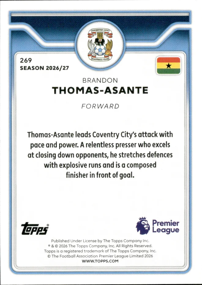 Brandon Thomas-Asante card back