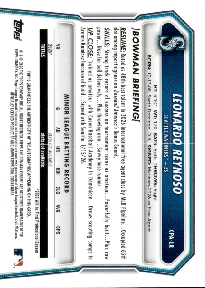 Leonardo Reynoso card back