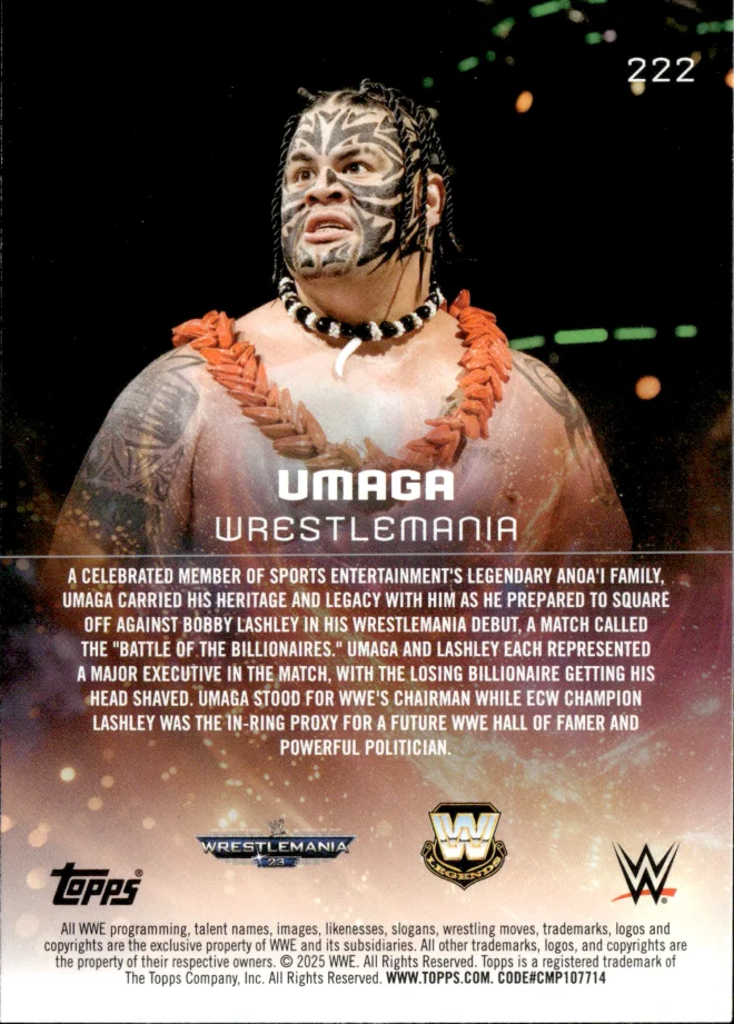 Umaga card back