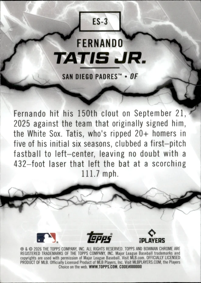 Fernando Tatis Jr. card back