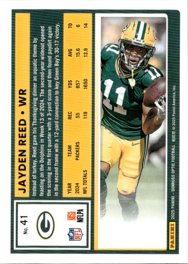 Jayden Reed card back