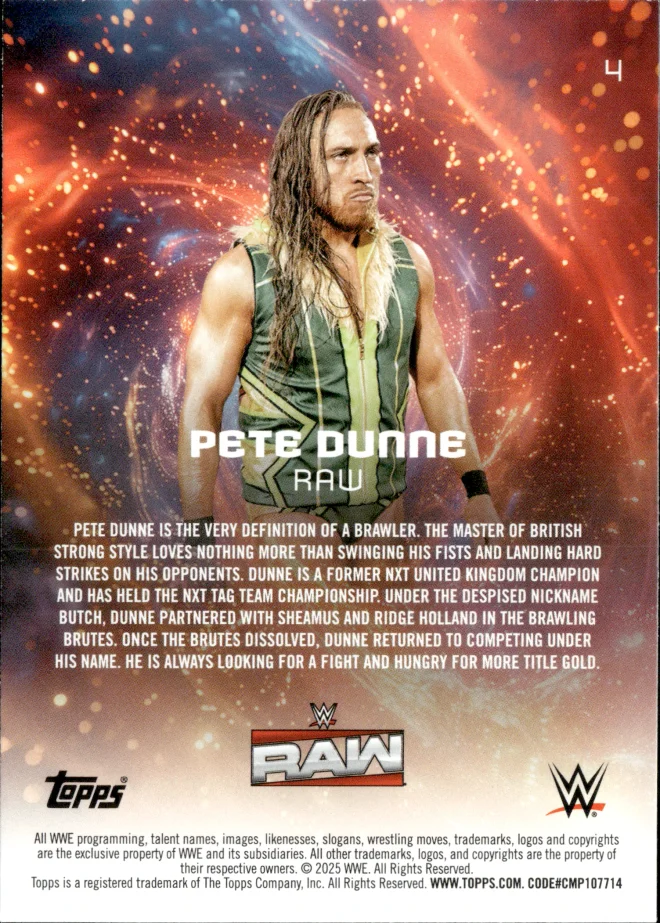 Pete Dunne card back