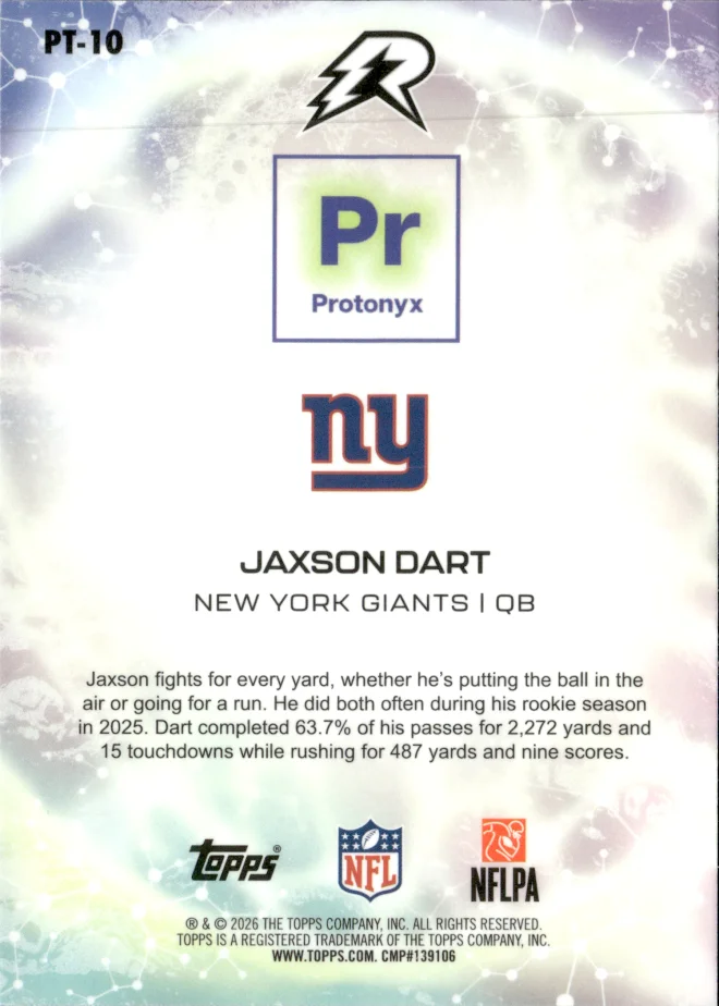 Jaxson Dart card back