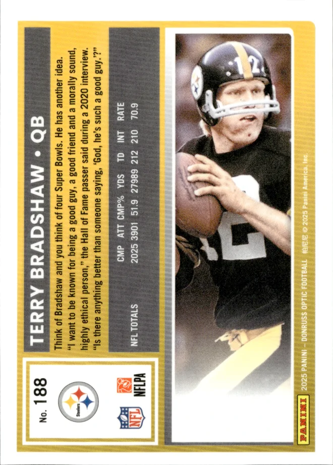 Terry Bradshaw card back