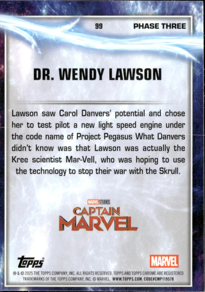 Dr. Wendy Lawson card back