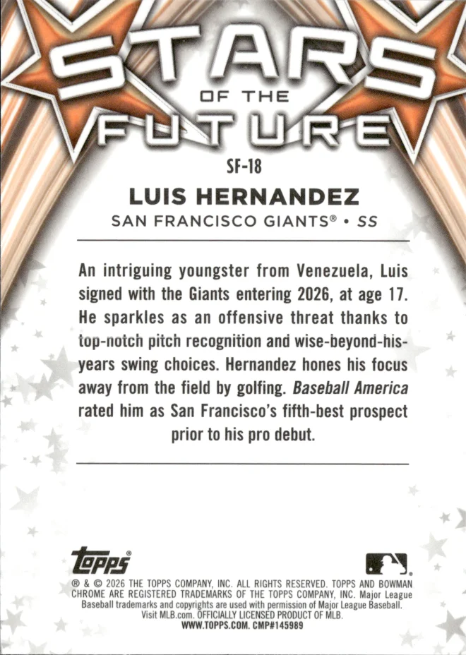 Luis Hernandez card back