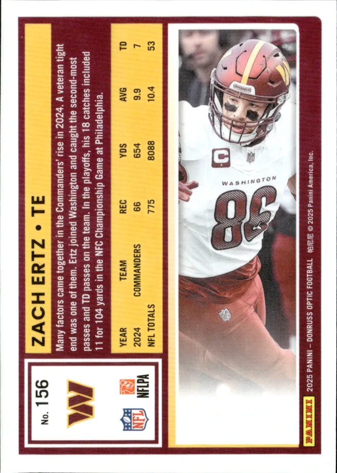 Zach Ertz card back