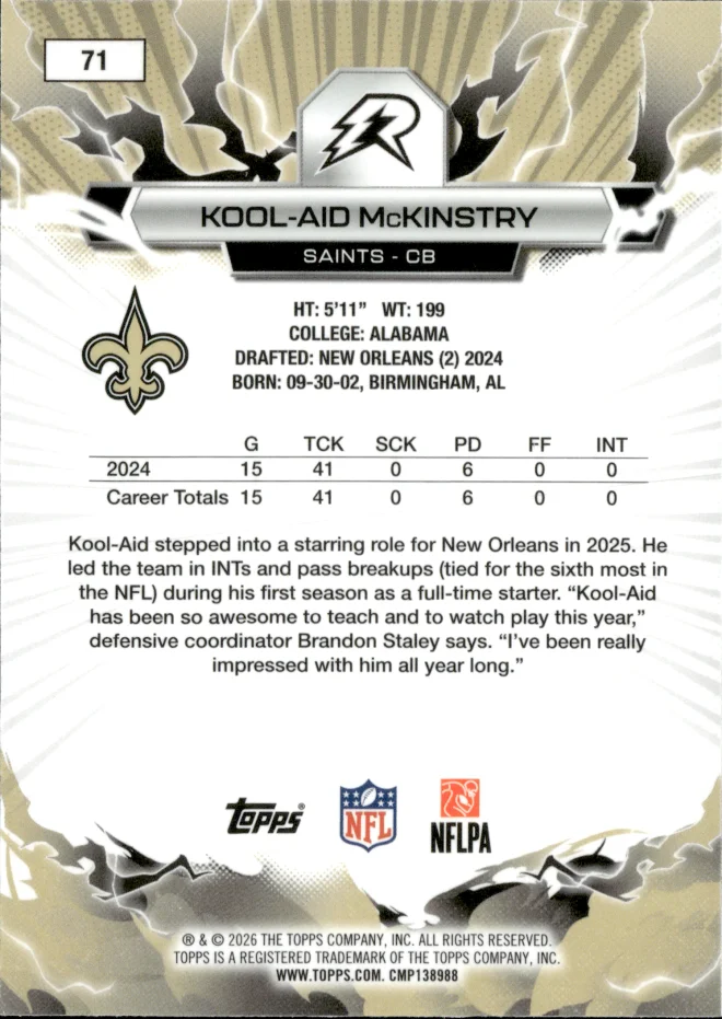 Kool-Aid McKinstry card back
