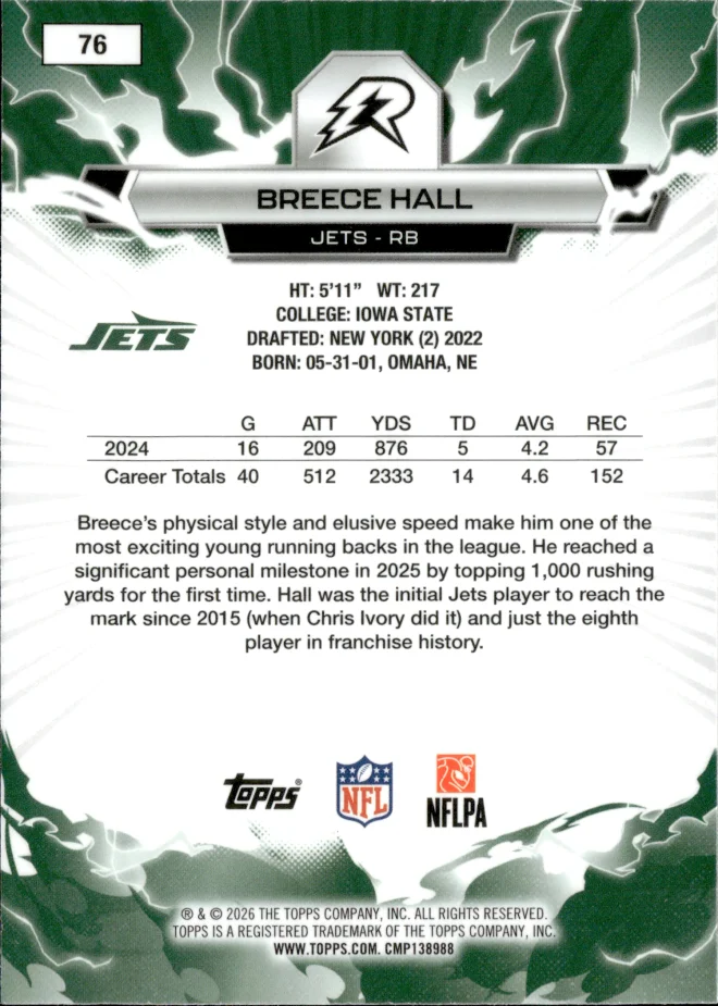 Breece Hall card back
