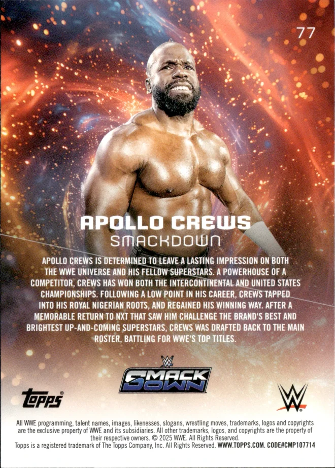 Apollo Crews card back