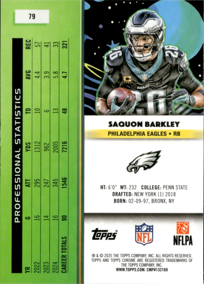 Saquon Barkley card back