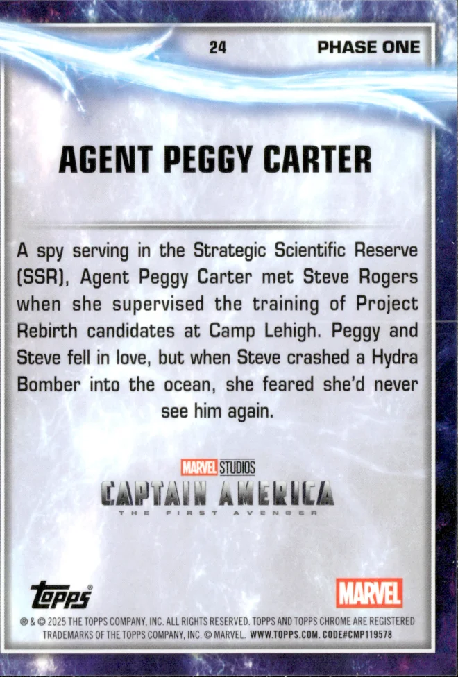 Agent Peggy Carter card back