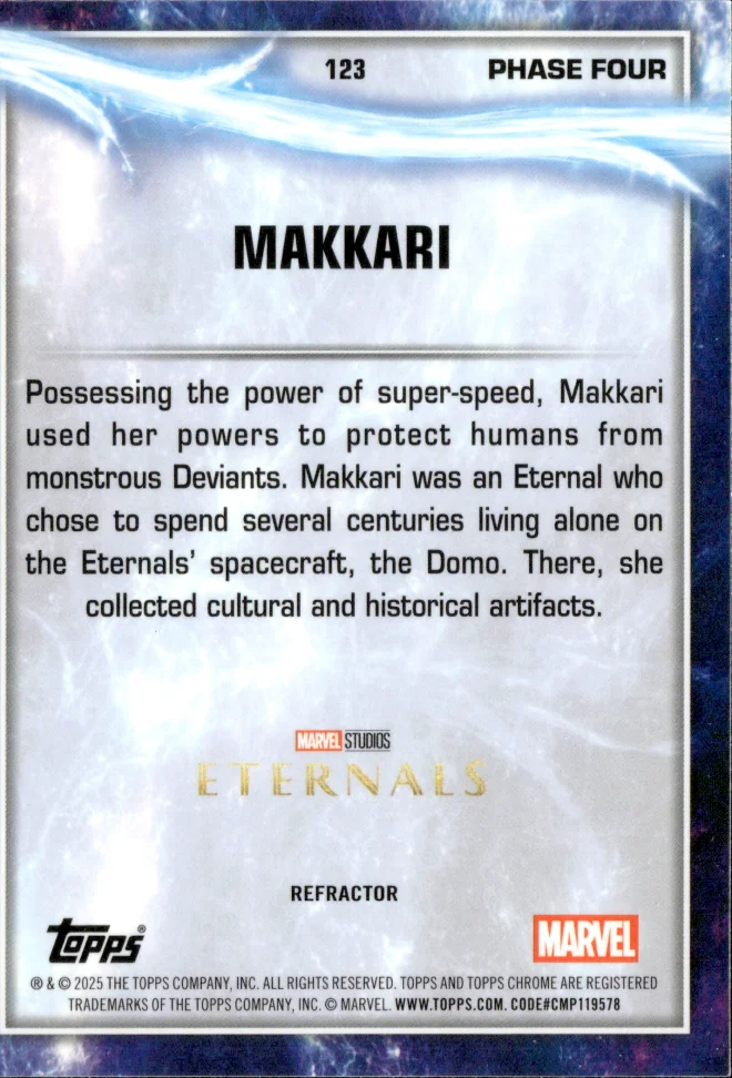 Makkari card back