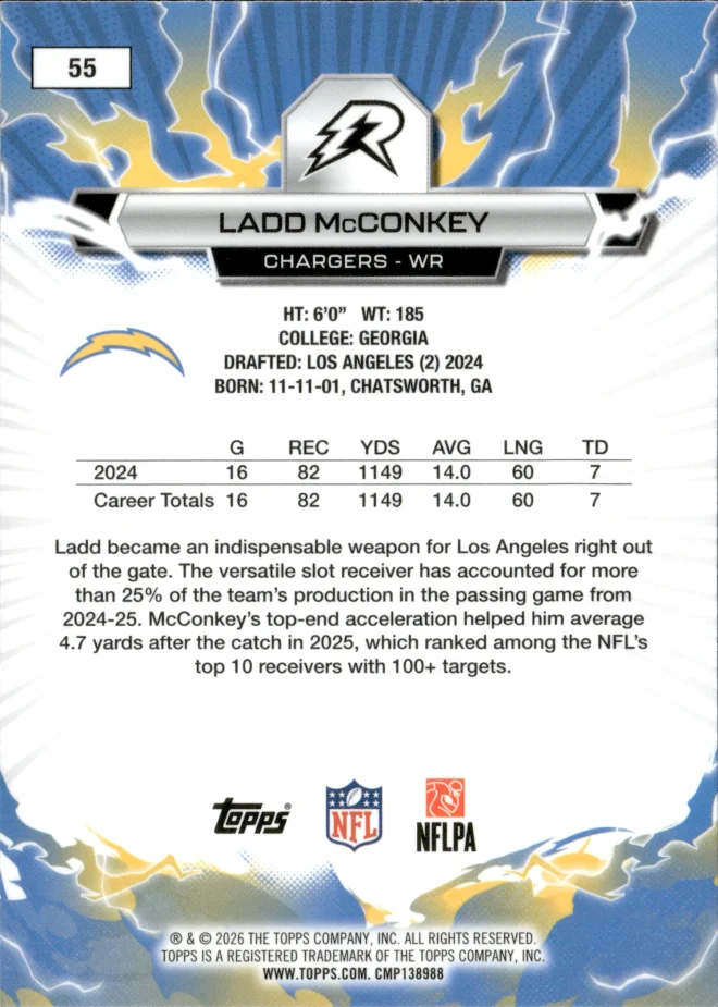Ladd McConkey card back