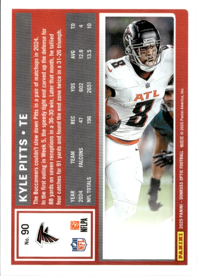 Kyle Pitts card back