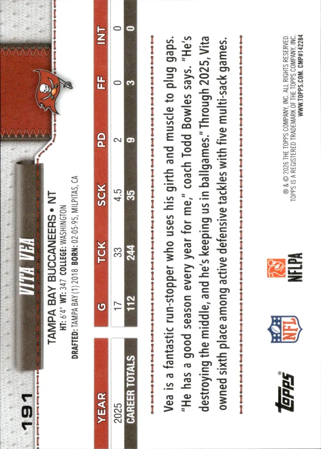 Vita Vea card back