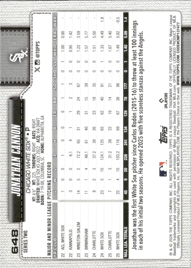 Jonathan Cannon card back
