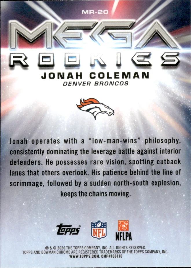 Jonah Coleman card back