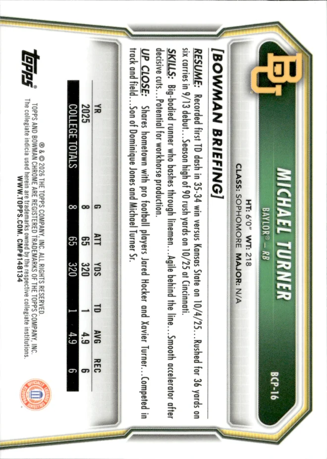 Michael Turner card back